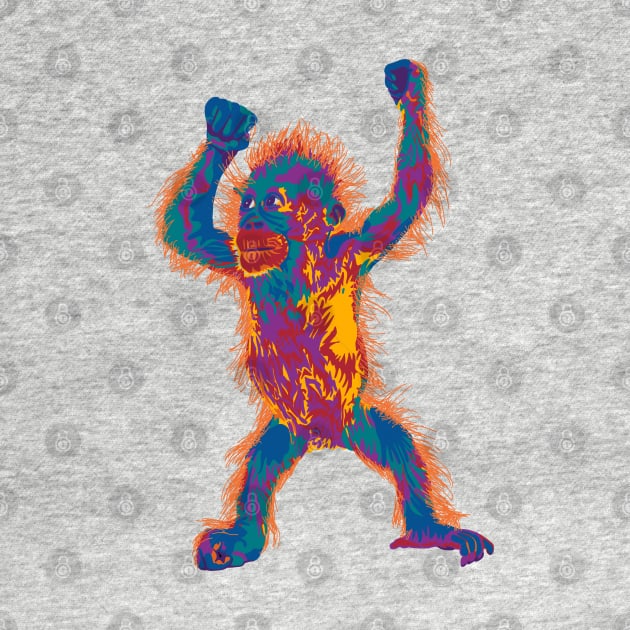 Pop Art Baby Orangutan by Slightly Unhinged